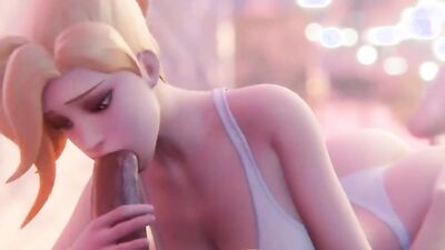 Blonde cutie in 3D cartoon goes wild on massive dick