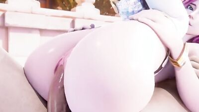 Big-titted anime cutie gets drilled hard in a realistic 3D sex cartoon