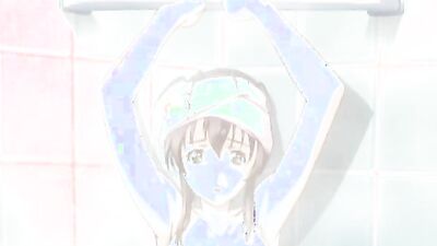 Watch this steamy cartoon couple get wet & wild in the shower with a big tit twist
