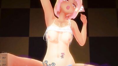 Japanese babe in 3D hentai gets her squirt to the max in Part 2 of her hot squirting adventure!
