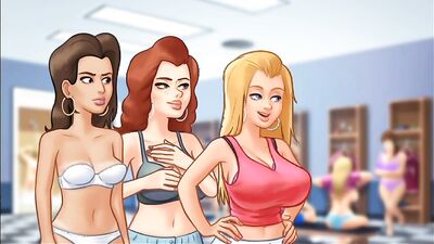 Mature cartoon babe caught kissing in public gets punished with hardcore sex in Summertime Saga #37