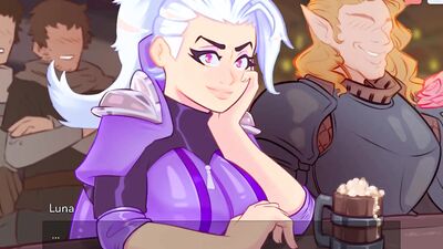 Get ready for a wild ride as Luna from the Tavern gets her big tits out in this uncensored hentai game gallery!