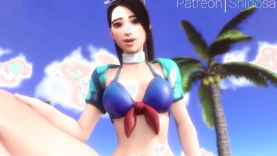 Sage Beach gets her big tits bouncing while getting her ass drilled in anime cartoon porn