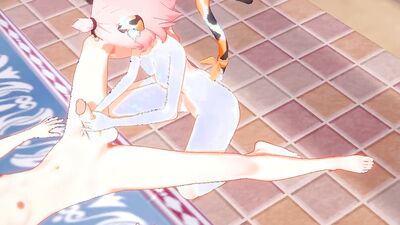 Japanese Asian Genshin Impact Hentai - Watch how Diluc and Diona give a hot creampie in HD