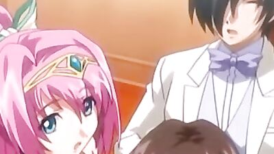 Brunette teen gets her shaved pussy creamed before taking a big dick in her ass - Hentai cartoon porn