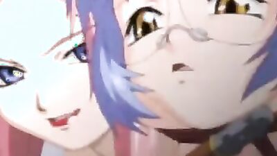 Brunette Teen in Hentai BDSM gets double-stuffed with toys and dominates in wild masturbation session