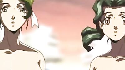 Watch these horny babes get off with dildos and cum in this cartoon threesome!