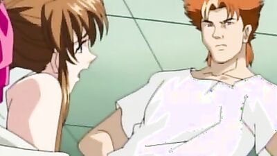 Redhead schoolgirl in high heels dominates & sucks on teacher's big dick in a hot threesome