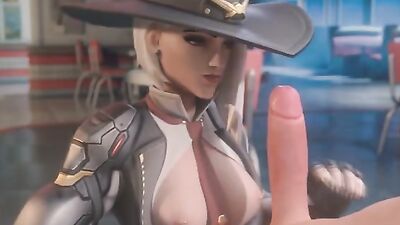 Steamy Overwatch Compilation: Blonde babes go wild in 3some orgy with cartoon sounds