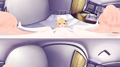 Experience the ultimate VR experience with Senko-san's Hentai POV blowjob and missionary action
