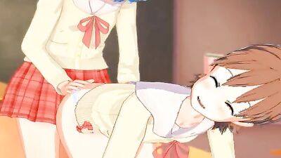 Mio Naganohara cosplay as a naughty anime teen gets her yummy ass drilled by Yjoice Aioi in 3D!