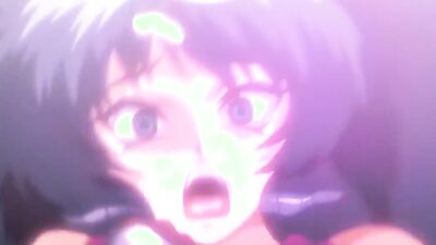 TorchHMV.mp4: Taimanin Asagis Astra Dark gets her throat drilled and filled with cum