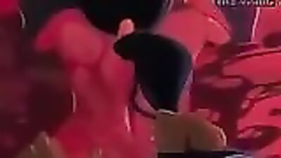 Jasmine gets a rough ride from Jaafar in this cartoon sex clip