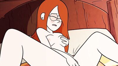 Watch this hot anime babe with huge tits play with herself in a solo session after summer!
