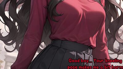 Rin Tohsaka teases you with her hot JOI CEI skills in this steamy roleplay