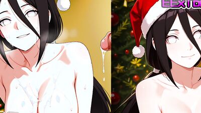 Sexy Christmas party: Hanabi Hyuga gives a rough blowjob in Boruto Hentai