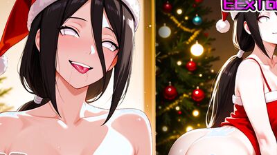 Sexy Christmas party: Hanabi Hyuga gives a rough blowjob in Boruto Hentai