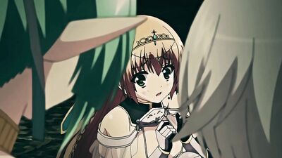Green haired babe with massive tits goes wild on Paizuri in hot anime threesome