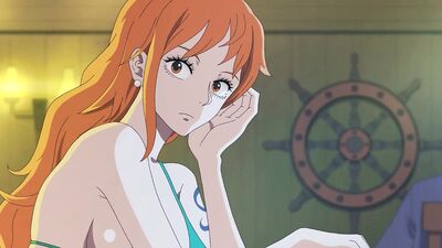 Blonde Nami The Treasure Hunter craves hardcore sex, but can't get it inside her until she's satisfied
