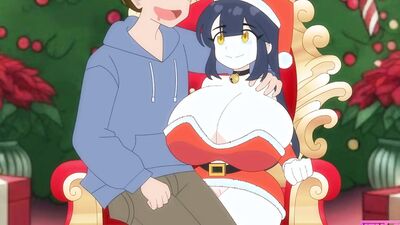Audrey's Naughty Christmas with Sex: A cartoon milf's big tits & ass get animatedly fucked in uncensored hentai porn