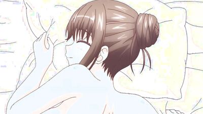 Big-breasted cartoon housewife gets a deepthroat and a creampie in this hentai