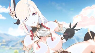 Shenhe's Intense Session: Boobjob, Reverse Cowgirl & Doggy Style in 3D Hentai Animation