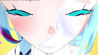 Mexican cartoon fantasy with a pink haired babe and a blue-haired dude