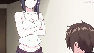 Busty anime chick caught jerking off & ends up getting pounded hard