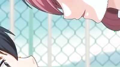 Big-titted cartoon teen gets wild in the back yard
