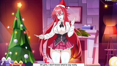 Rias Gremory's tight pussy gets fucked in this naughty Christmas gift video!