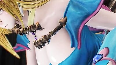 Skyrim Erotic Dark Magician Girl gets dirty in 3D hentai game