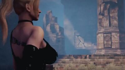 Watch this blonde bombshell with huge boobs get mercilessly pounded by monster cocks and forced to deepthroat