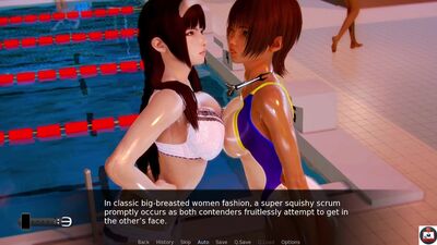 Watch these 3D cartoon babes with massive knockers pleasure each other in public with hot solo play and hardcore action