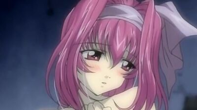 Watch this hot cartoon babe with pink hair passionately make out with her man before getting railed hard