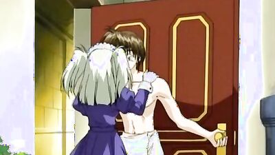 Hot blonde in lingerie gets teased and creampied by a big dick in raw anime porn