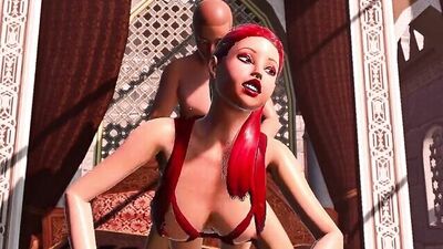 German Hentai Princess gets her big tits slammed in a wild doggystyle romp