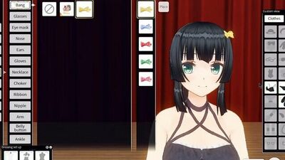 Maids in lingerie teasing with their cute butts in hot hentai game