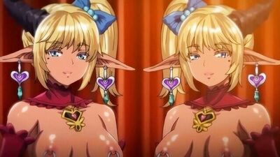 Two sisters with hot bodies take turns deepthroating a big dick and getting drilled in a cartoon hentai