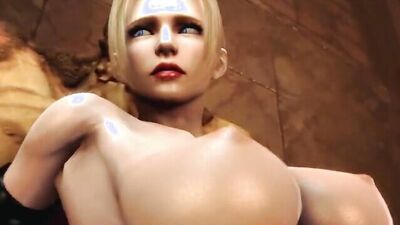 Big-titted blonde babe with boobs bouncing in 3D hentai porn - Monester cock goes wild!