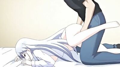 Big-titted milf schoolgirl gets drilled from behind after blowjob in anime video