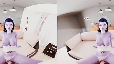 Watch Widowmaker in VR, fucking in lingerie like a pro!