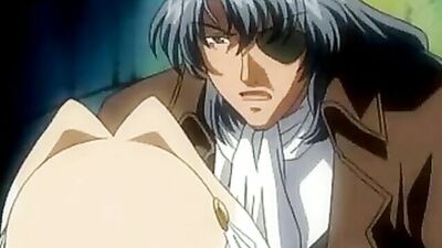 Blonde anime chick gets a hot load on her booty after intense oral and titfuck action