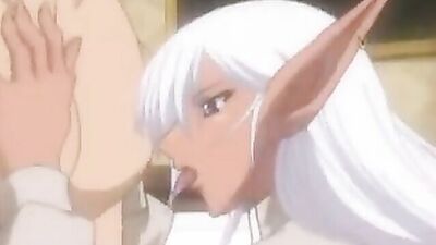 Newbie's first time deepthroating & taking a cumshot in cartoon porn