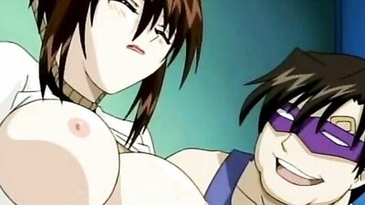 Big-titted babe gets her holes stretched in wild DP gangbang