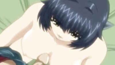 Brunette with anime tits gets drilled hard in her ass and creamed