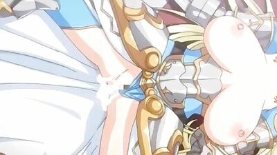 Horny blonde MILF with massive tits goes wild in a cartoon sex video