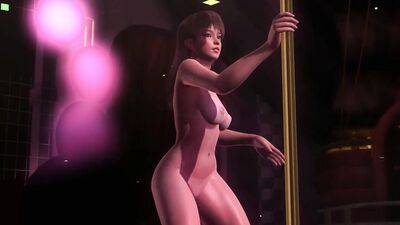 Sexy anime babe flaunts tan lines and naked dances in HD porn video