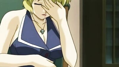 Japanese cartoon babe in fetish lingerie gets her dripping wet pussy pounded in a hardcore threesome
