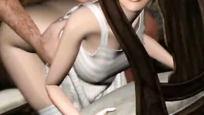 Japanese cartoon teen with small tits takes on multiple dudes in hardcore threesome action
