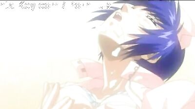 Watch this anime babe with blue hair take a hard dick in her dripping wet pussy